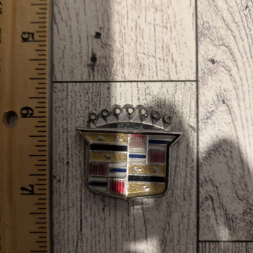 Cadillac Car Emblem - Silver, Gold, Red, Blue